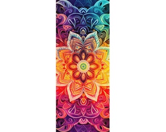 Cosmic Mandala Yoga Mat – Non-Slip Microfiber Suede