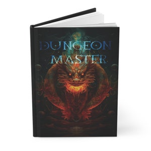 Black Dungeon Master Dragon Fantasy lover Notebook great for D&D