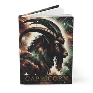 Capricorn Sea goat Zodiac Hardcover Journal
