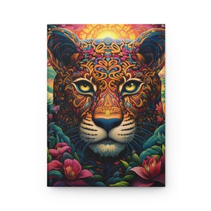 Psychedelic Lion Hardcover Journal  (Back to School / Gratitude / Manifesting Journal)
