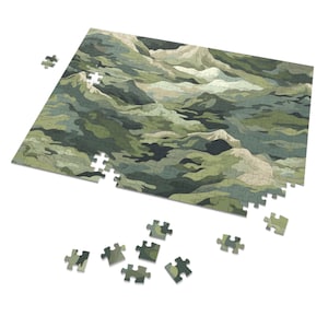 Mountain Camo legpuzzel: kies je uitdaging met 30 tot 1000 stukjes - verzonden in cadeau-ready metalen blikje