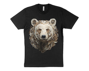 Ártico Origami: Camiseta de arte de papel de urso polar artesanal, camiseta unissex para colorir para adultos, presente para ela, presente para ele, aniversário