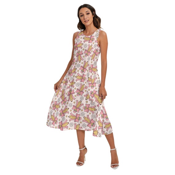 flowy teacher dresses Tqwqt Casual Dresses for Women Short Sleeve Teacher Dress Casual Maxi Dresses Floral Print Flowy Patchwork Ruffle Hem A Line Dresses Fashion Funeral