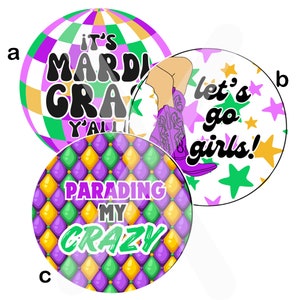 Mardi Gras Button Outfit Parade Buttons Wreath Accessories