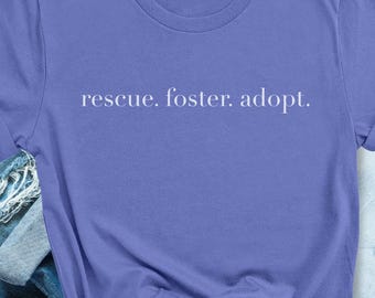 Maglietta "Soccorso, Affido, Adozione", maglietta "Rifugio per animali", regalo per amanti degli animali