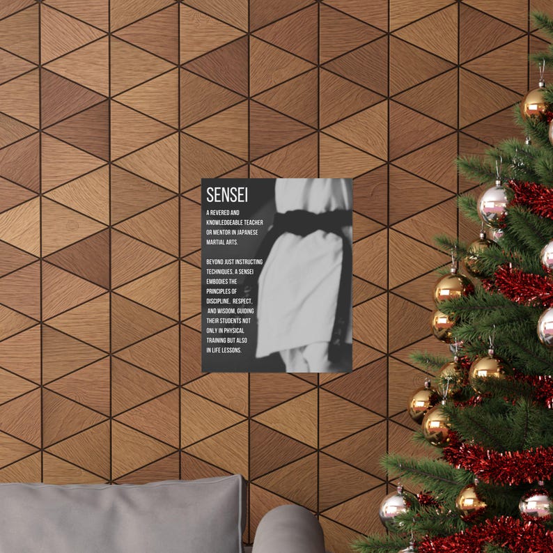 Personalized Karate Sensei Definition Matte Vertical Posters, Custom