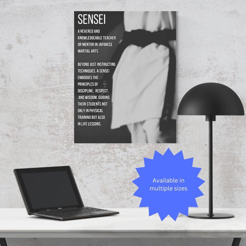 Personalized Karate Sensei Definition Matte Vertical Posters, Custom