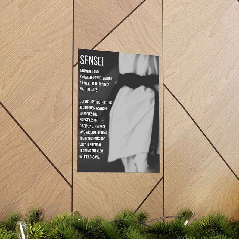 Personalized Karate Sensei Definition Matte Vertical Posters, Custom