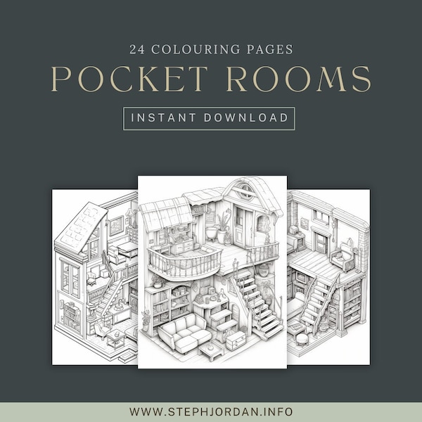 Pocket Room Cute Coloring, pocket room coloring book, pocket room coloring page, pocket room cute coloring, instant download, tiny room, png