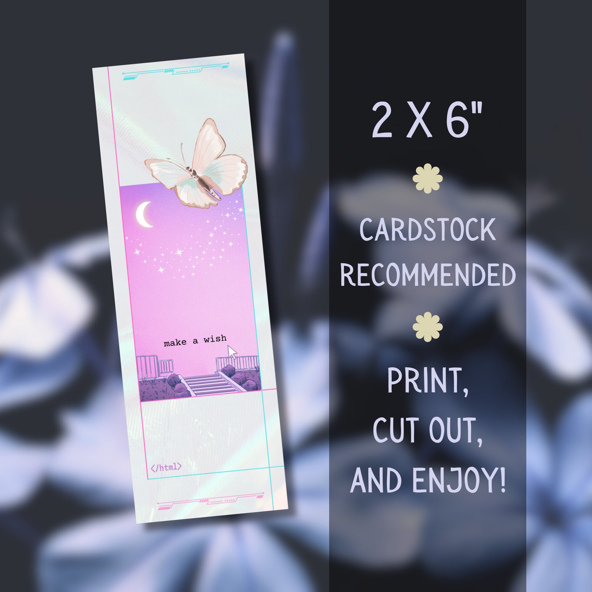 Anime Aesthetic Printable Bookmarks for Manga Readers and Book Lovers ...