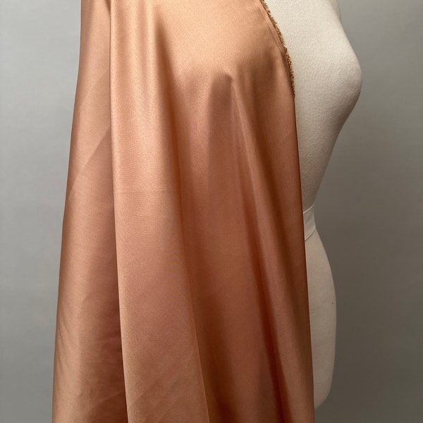 100% silk lining fabric, copper color, Gorgeous drape, 43”, lightweight, 7 yards available