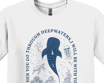 Jesaja 43: 2 Bibel Vers T-Shirt, christliches Frauenhemd