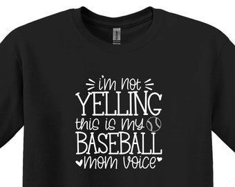 Zabawna koszulka z głosem mamy baseballowej, koszulka unisex Gildan Softstyle