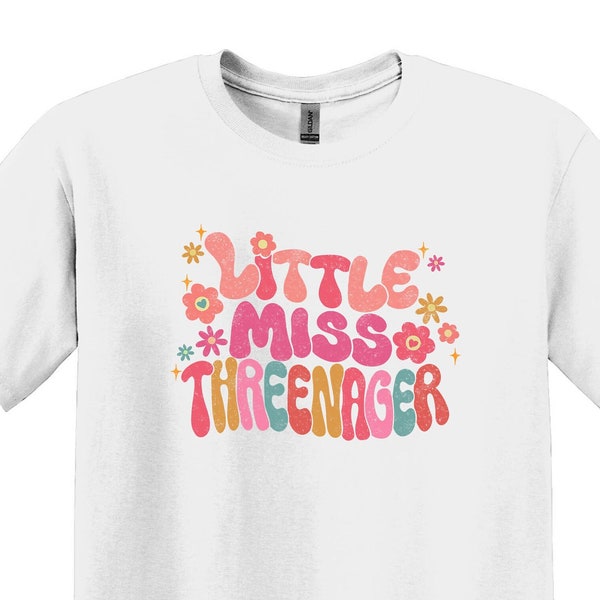 3rd Birthday Shirt, Birthday Shirts, 3rd Birthday Gifts, Little Miss Threenager Shirt, Gifts for Kids, Birthday Shirts for Kids, Toddler Tee