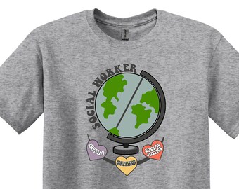 Sozialarbeiter T-Shirt, Wertschätzung Geschenk, Motivations Tee