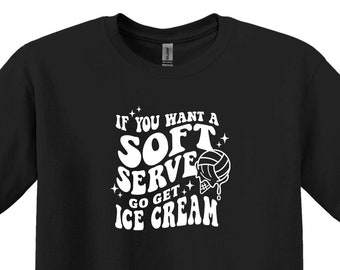 Funny Volleyball Shirt, Soft Serve Ice Cream Design
