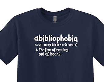 Abibliophobia Definition, Gift for Book Lovers,Gift for Bookworm,Reading Shirt, Librarian Shirt, Book Lover Shirt,Book Shirt, Librarian Gift