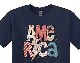 Amerikansk 4 juli-tröja, patriotisk USA-flagga
