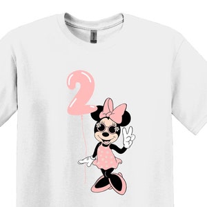 2e verjaardag Minnie verjaardagsshirt, Disney verjaardagsfeestje, 2e verjaardagscadeau, Disneyland verjaardagsreis, verjaardag prinses, 2e verjaardag shirt