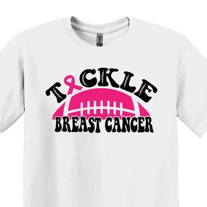 Camiseta Tackle Breast Cancer, Camiseta Cancer Warrior, Camiseta Breast Cancer, Camiseta Cancer Survivor, Camiseta Cancer Tee, Camiseta de conscientização sobre o câncer de mama
