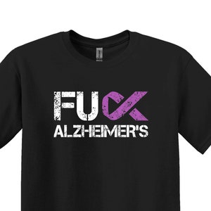 Camicia di sensibilizzazione sull&#39;Alzheimer, F*ck T-shirt dell&#39;Alzheimer, Maglietta della malattia di Alzheimer, Camicia con elefante viola, Camicia dell&#39;Alzheimer, Maglietta di lotta all&#39;Alzheimer