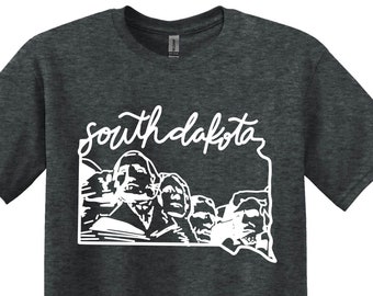 South Dakota Map Shirt, Familienausflug T-Shirt, Mount Rushmore