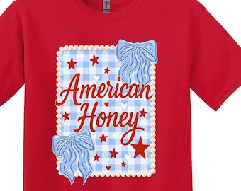 American Honey Shirt, 4th of July Patriotic Outfit