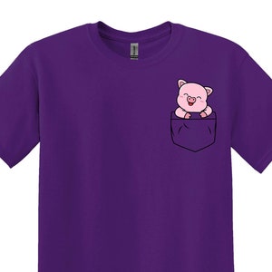 Pocket Pig Shirt, Pig Birthday Gifts, Pig Lover Shirts, Cute Animal Shirt, Cute Kids Shirt, Pig T-Shirt, Animal Lover Gifts