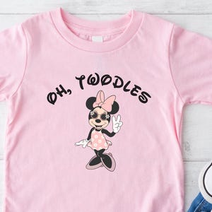 Camiseta de cumpleaños de Oh Twodles, fiesta de cumpleaños de Disney de Twodles, regalo de segundo cumpleaños, viaje de cumpleaños a Disneyland, princesa de cumpleaños, camiseta de segundo cumpleaños