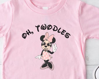 Camiseta de segundo cumpleaños de Oh Twodles, fiesta de Disney, camiseta de princesa