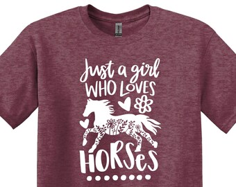 T-shirt paardenliefhebber, cadeau ruitermeisje
