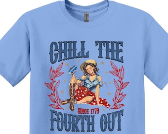 Funny 4th of July Unisex T-Shirt, Patriotic Pinup