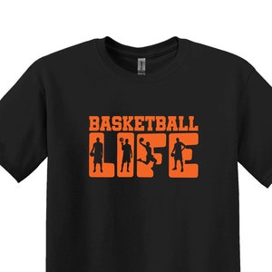 Basketball-Leben-T-Shirt, Basketball-Shirt, Basketball-Spieler-Geschenke, Basketball-Liebhaber-Geschenke, Jugend-Basketball-Shirt, Spieltag-Shirt