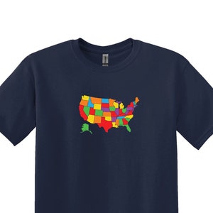 Camisa de mapa arco iris de EE. UU., camisas LGBTQ, camisas de orgullo, orgullo LGBTQ, camisa de igualdad, camisa de orgullo, camisa orgullosa, camiseta de apoyo LGBTQ, camisa arco iris