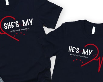 Funny Matching Couples T-Shirts, Valentine's Day Anniversary Gift