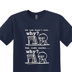 Coder Shirt, The Code Doesn&#39;t Work Why T-shirt, Programmers Shirt, Software Engineer Shirt, Computer Shirt,Nerd Shirt, Computer Geek Gifts