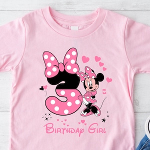3rd Birthday Minnie Shirt, Disney Birthday Party, 3rd Birthday Gift, Disneyland Birthday Trip, 3 Year Old Disney Shirt, 3rd Birthday Shirt