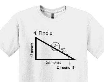 Camiseta con el problema matemático "Encuentra X", camiseta divertida para geeks