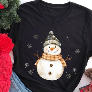 Schneemann Shirt, Weihnachten Shirt, süßes Weihnachten Shirt, Kinder Weihnachten Shirt, Schneeflocken Shirt, Urlaub Shirt, festliches Shirt, süßes Holday Tee