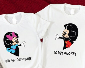 Camisetas combinando da Minnie e do Mickey para casais, roupa combinando da Disney