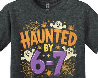 Camiseta "Acosado por 6-7": Divertida camiseta de Halloween de la Generación Z