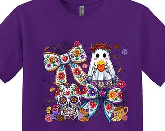 Espooky Vibes Shirt: Spanish Halloween Ghost, Conchas Latina Tee