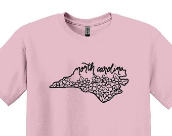 North Carolina State Map Shirt, Family Reunion Travel Tee