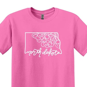 North Dakota State Shirt, North Dakota Shirts, Travel Shirt, North Dakota Gifts, North Dakota State Map Tee, Family Reunion Shirts