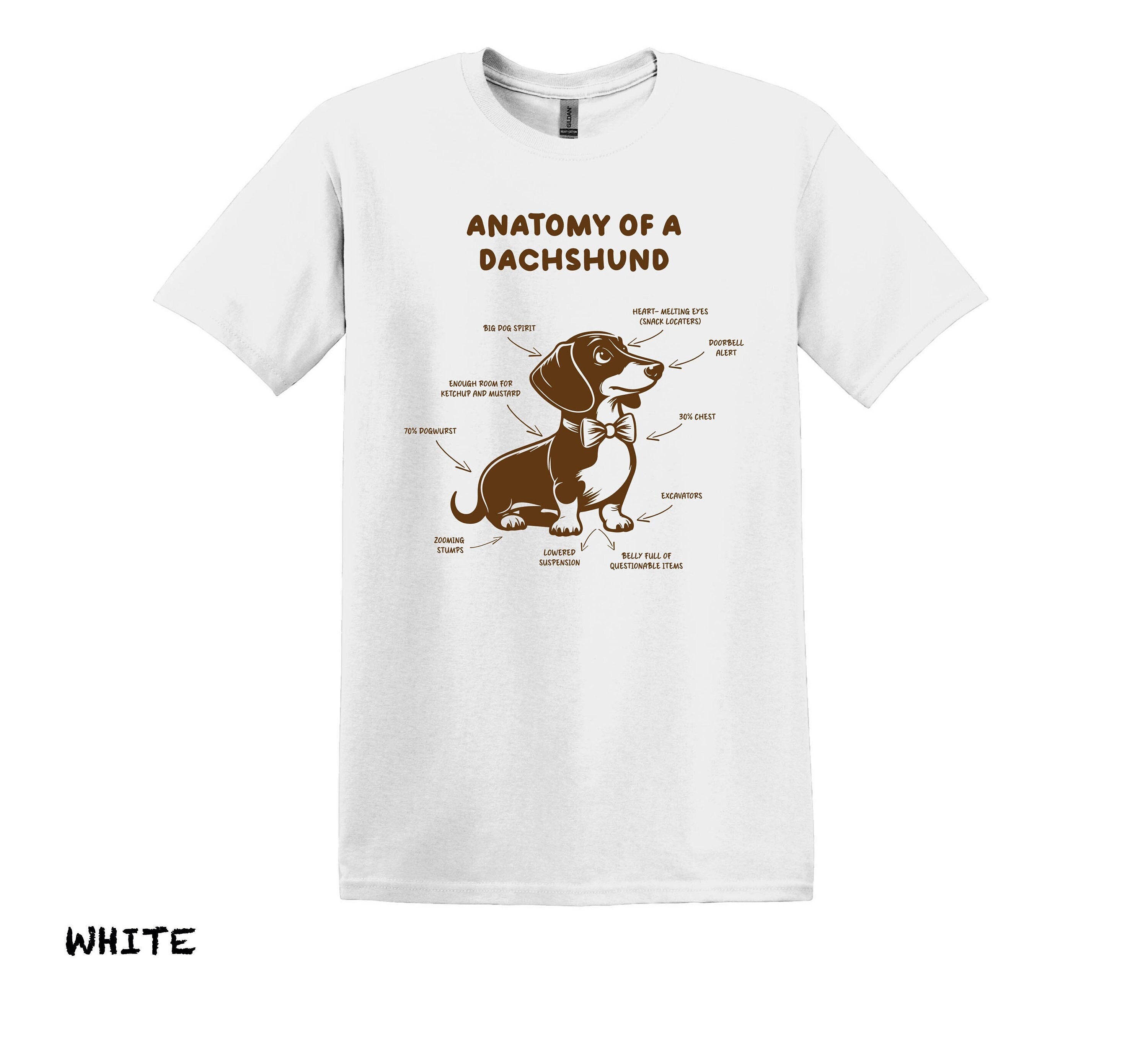 Anatomy Of A Dachshund - Funny Dog T-Shirt Anatomy Of A Dachshund - Funny Dog T-Shirt