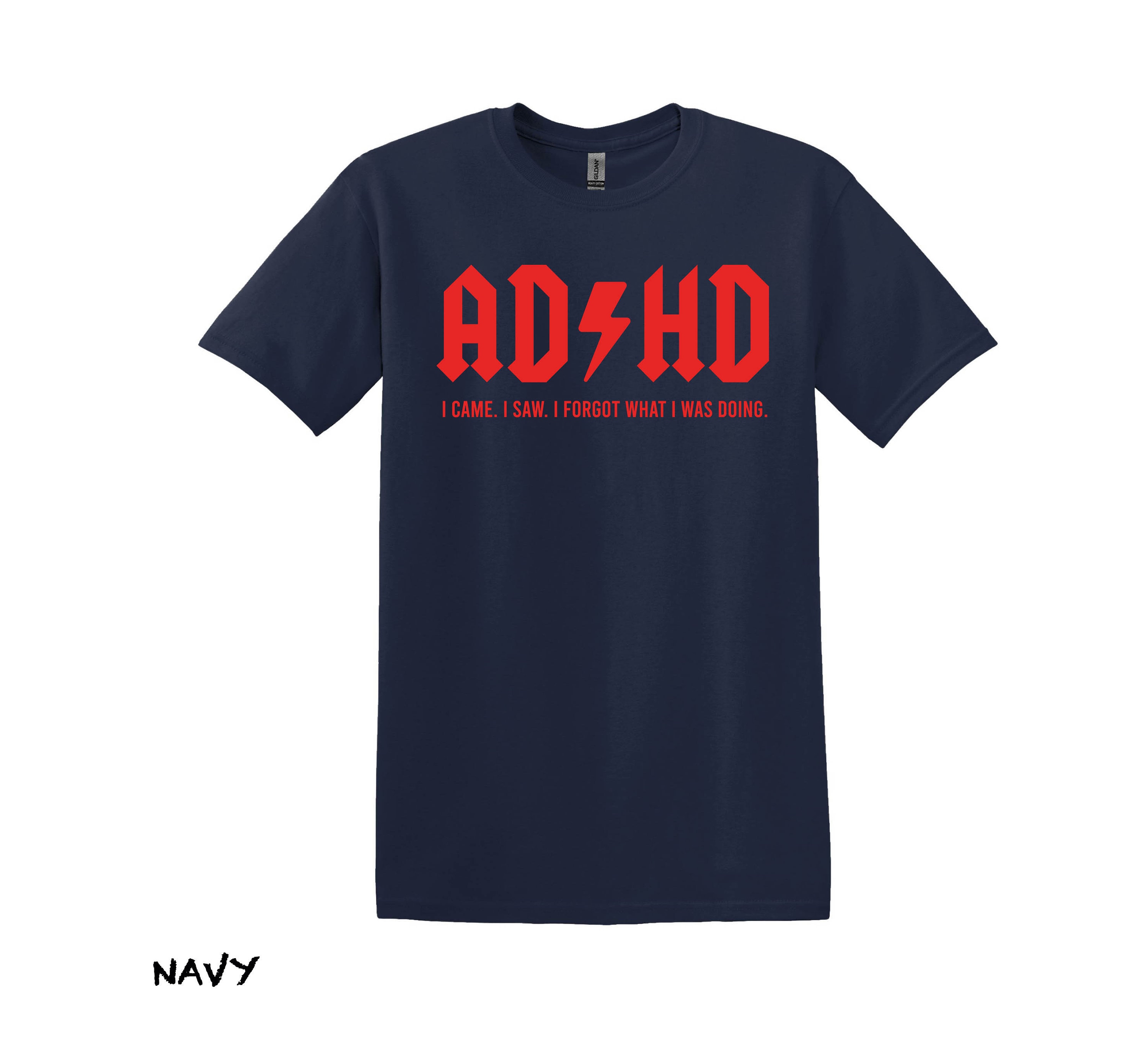トップス dinoworks ADHD T-shirts bule Funny ADHD T-shirt, Came Saw Forgot Design, Mental Health Tee - Etsy