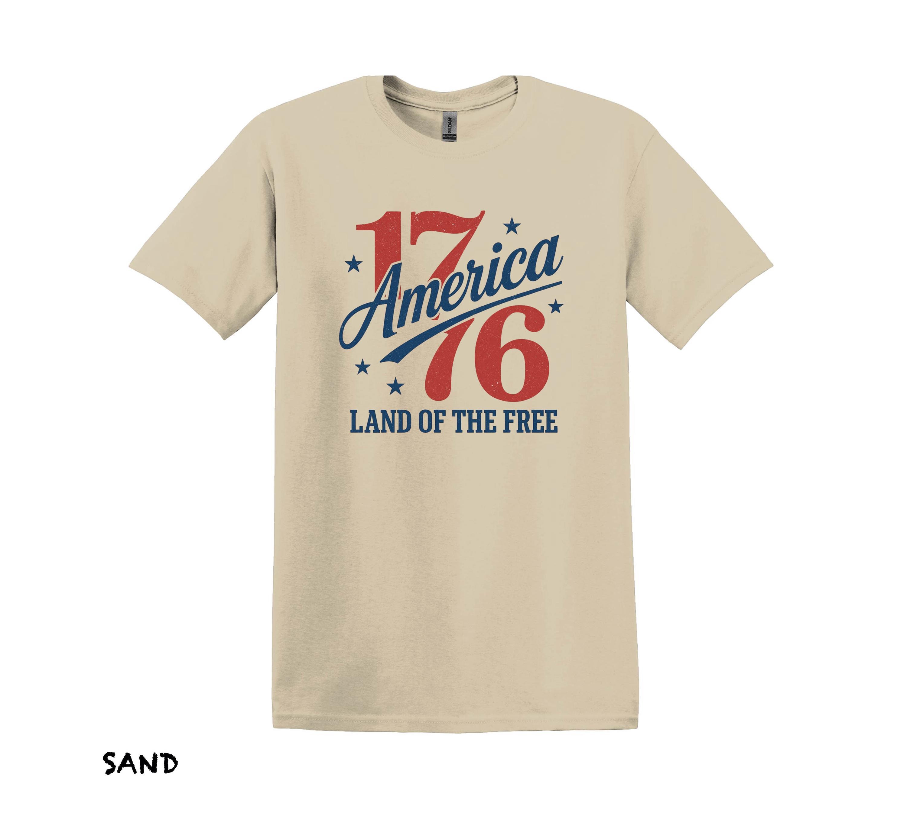 1776 Land of the Free Shirt, 4th of July Patriotic Gift - Etsy