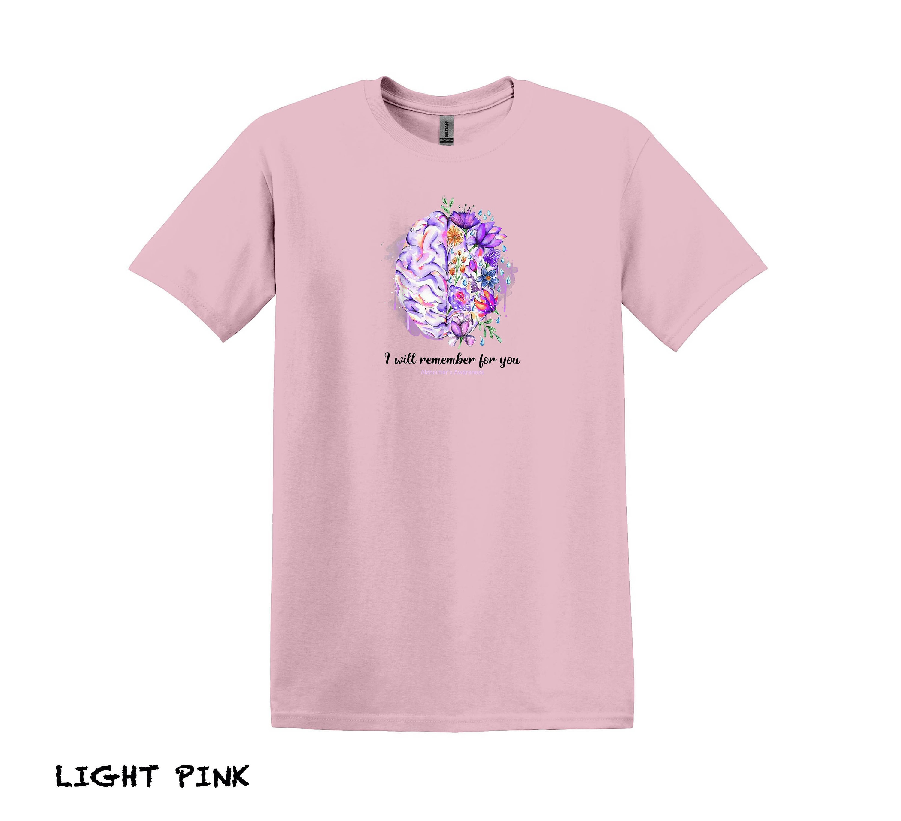 Alzheimers Awareness Shirt, Alzherimers Disease Tee, Purple Elephant