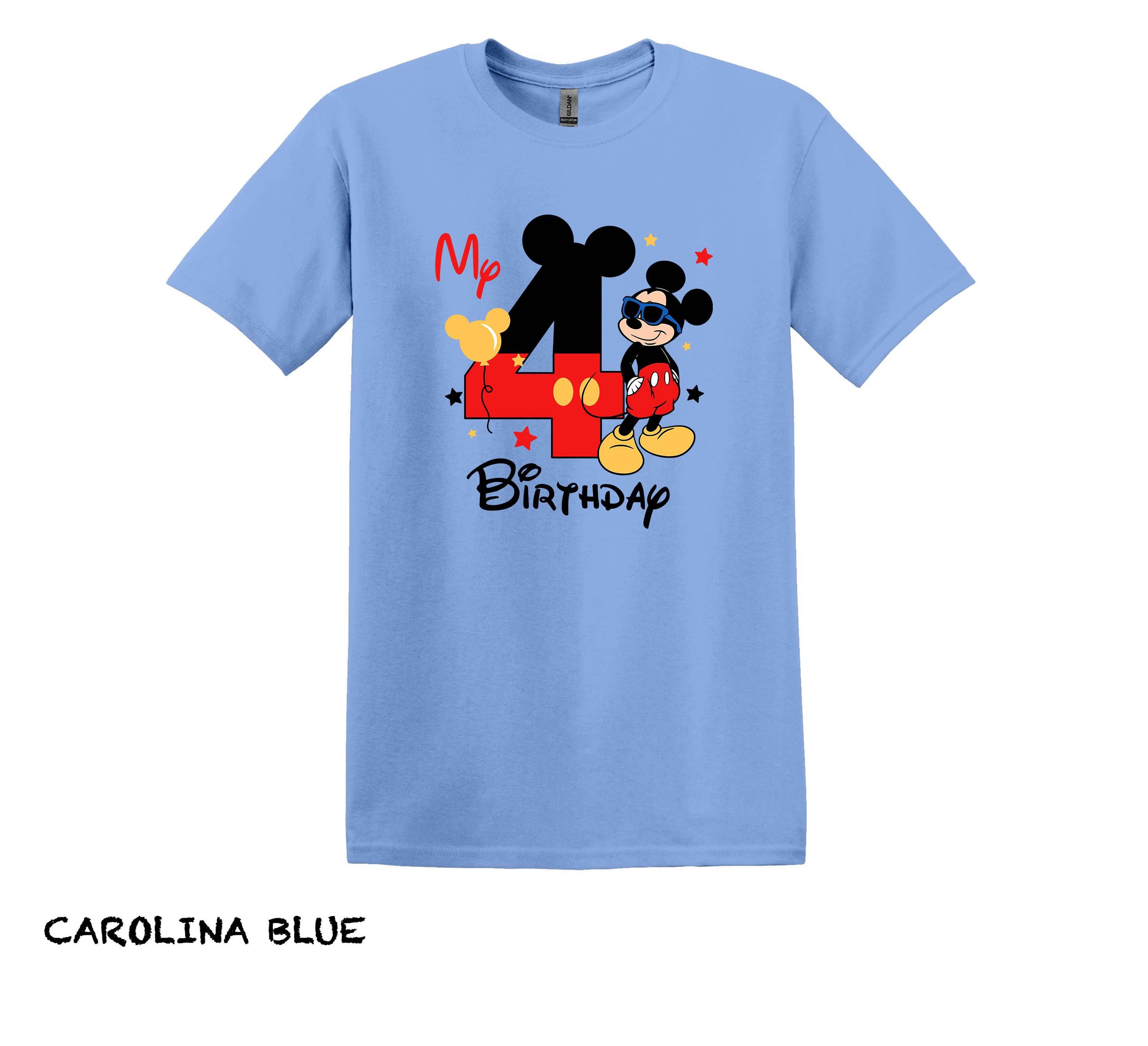 Mickey Mouse 4th Birthday Shirt - Disneyland Trip - Gildan