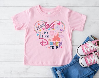 My First Disney Trip Shirt, Disney 2025 Trip Shirt, 1st Disney Trip Shirt,Disneyland Trip,Disneyworld Shirt, Disney Family Shirt,Disney 2025
